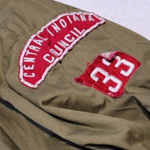 Vintage Boy Scouts of America Shirt with Patches & Buttons Official Medium